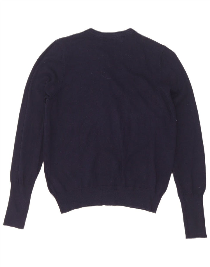 Suéter cardigã feminino Marks & Spencer UK 12 viscose azul marinho médio