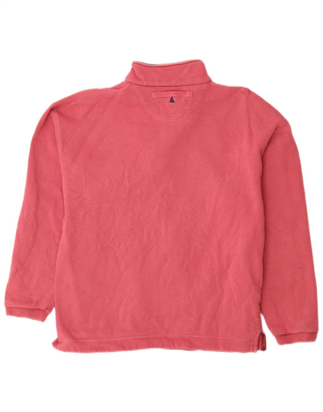 Musto moletom masculino com zíper e gola alta de algodão rosa pequeno
