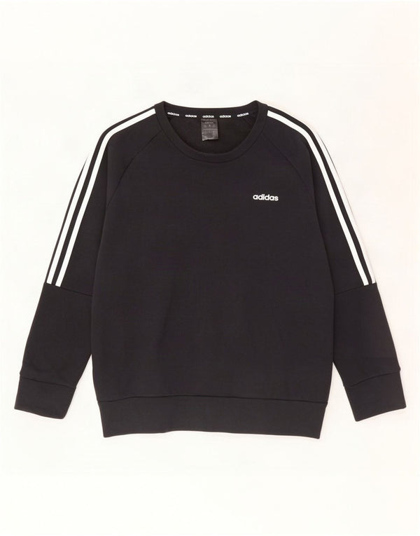 Adidas Womens Sweatshirt Jumper UK 16/18 Grande Algodão Preto