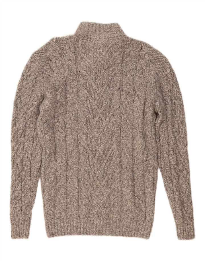 Suéter masculino WESTBURY com gola redonda e lã cinza médio