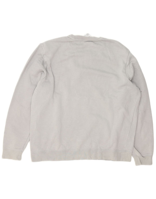Moletom gráfico masculino Nike Jumper grande cinza colorblock algodão