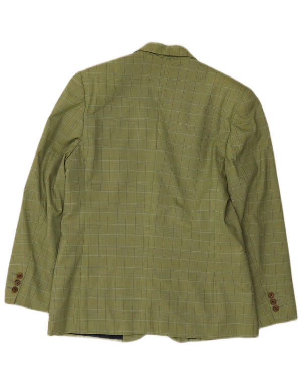 Jaqueta blazer feminina Norton & Wilson com 2 botões IT 46 xadrez verde grande