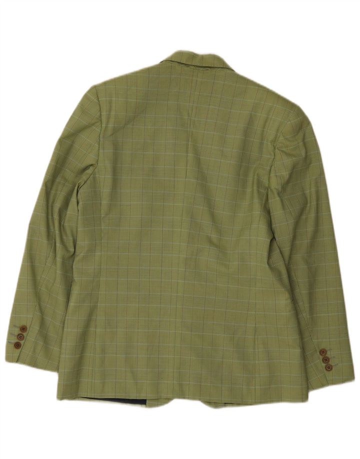 Jaqueta blazer feminina Norton & Wilson com 2 botões IT 46 xadrez verde grande