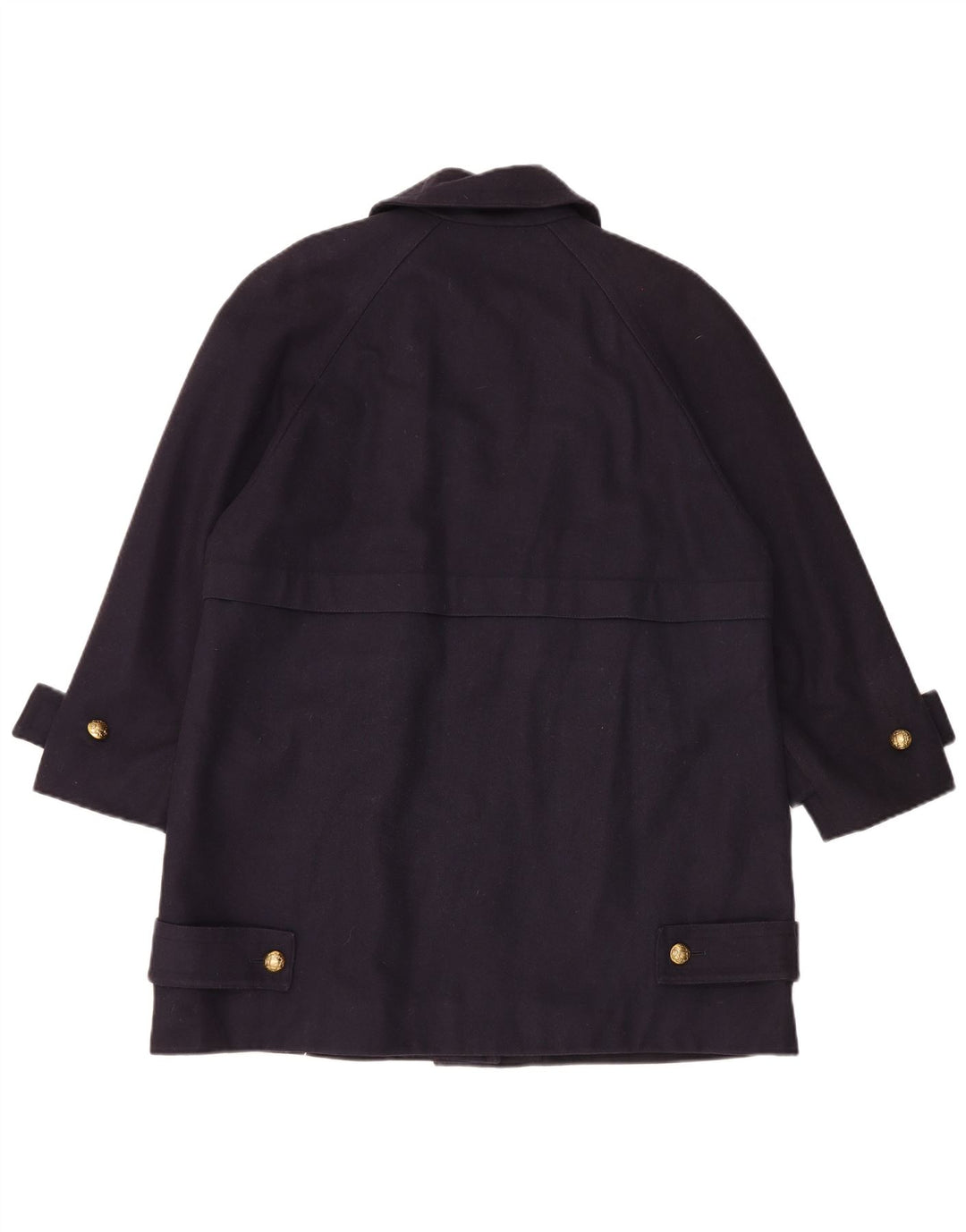 Sobretudo feminino oversized Aquascutum UK 16 grande lã azul marinho