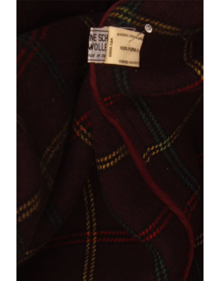Casaco Duffle Masculino Merlet com Capuz EU 46 Lã Virgem Pequena Borgonha