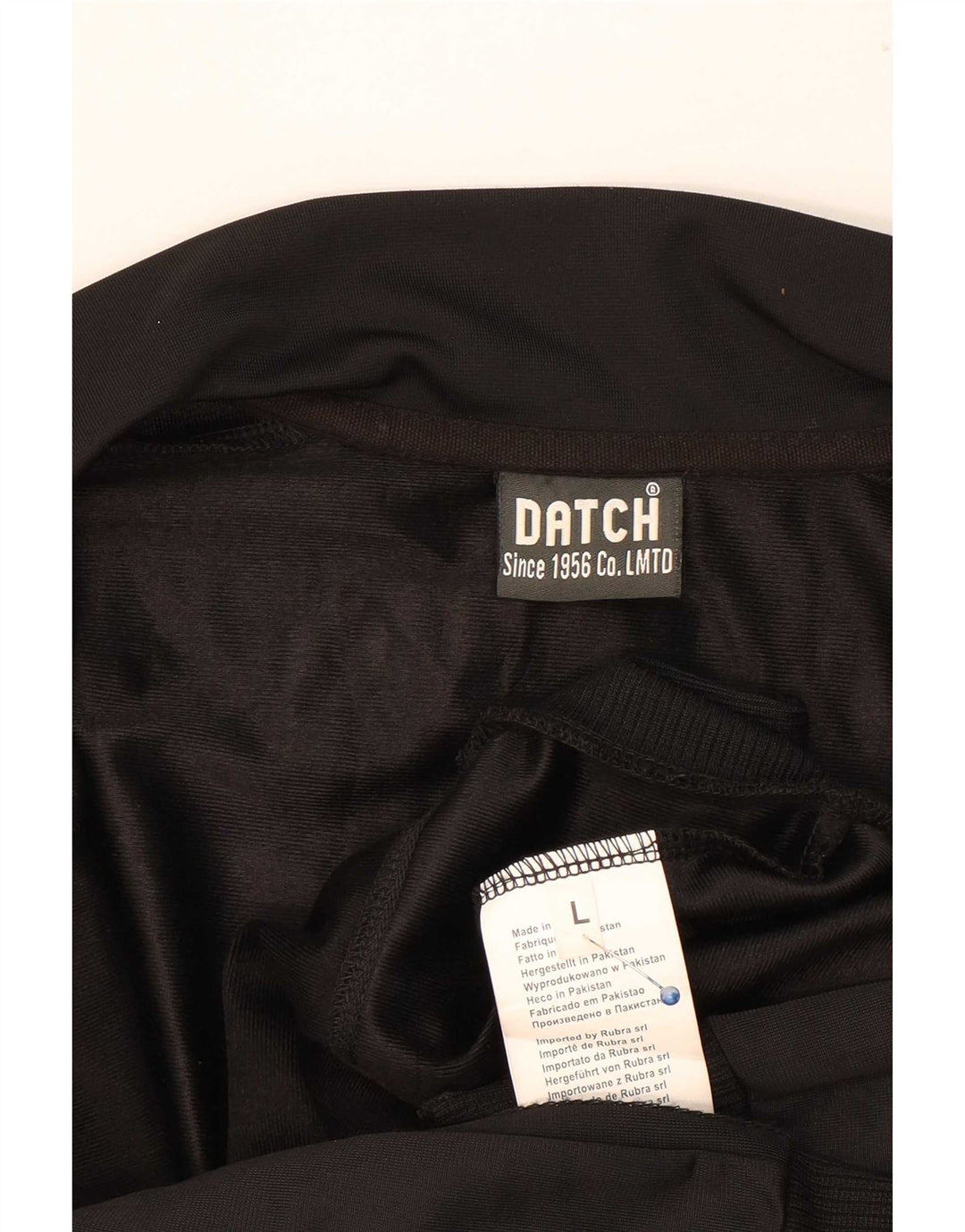 Datch Mens Graphic Tracksuit Top Jaqueta Grande Poliéster Preto