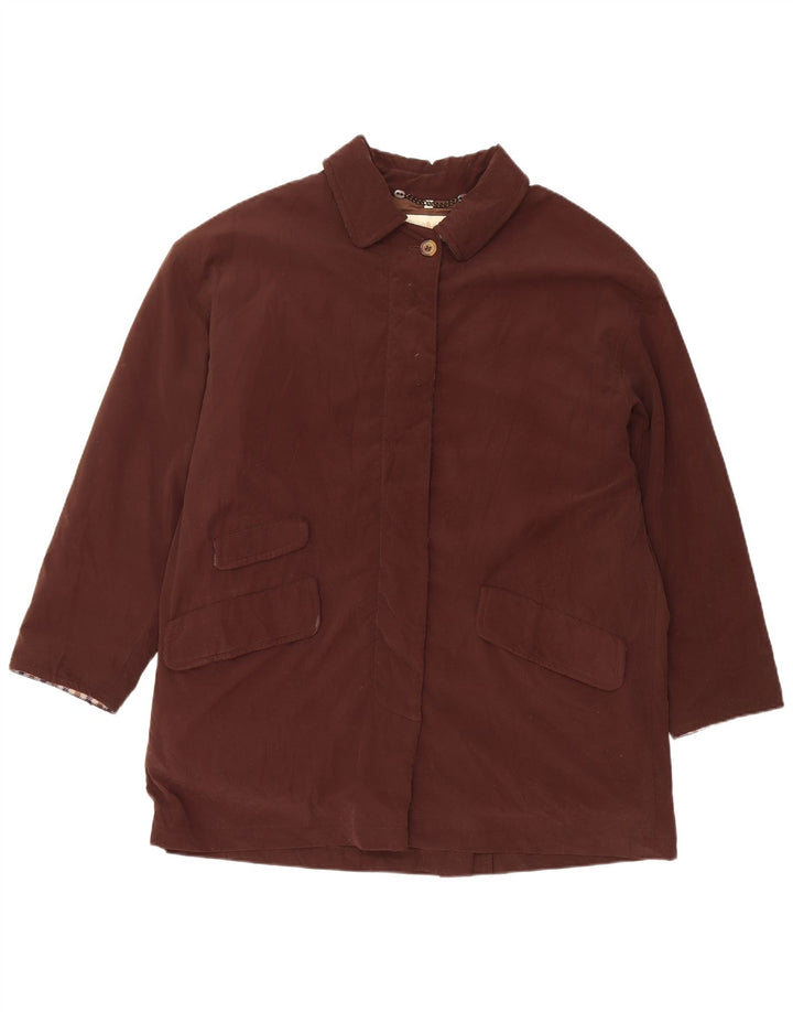 Sobretudo feminino Gore-Tex Aquascutum UK 14 poliéster marrom médio