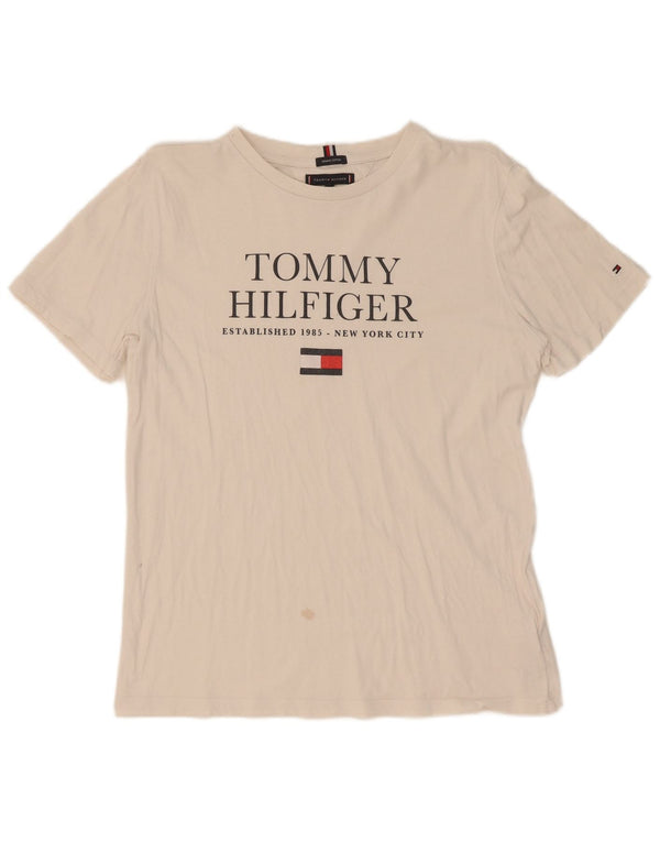Camiseta Tommy Hilfiger Boys Graphic 15-16 Anos Algodão Branco