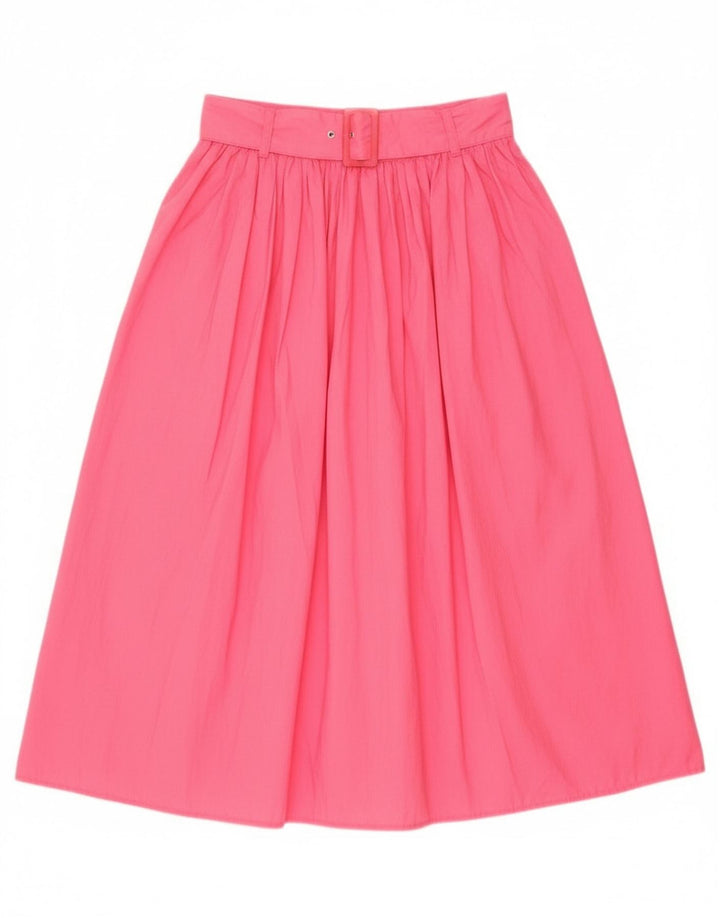 Saia feminina Benetton A-Line IT 44 médio W28 algodão rosa