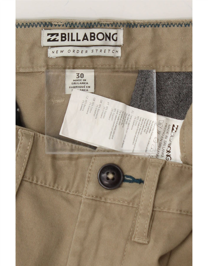 BILLABONG Mens Slim Chino Trousers W30 L30 Beige Cotton Vintage Billabong and Second-Hand Billabong from Messina Hembry 