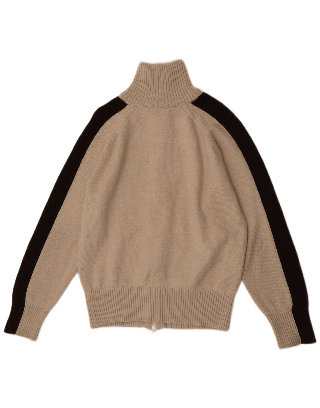 Suéter cardigã masculino Puma grande bloco colorido bege