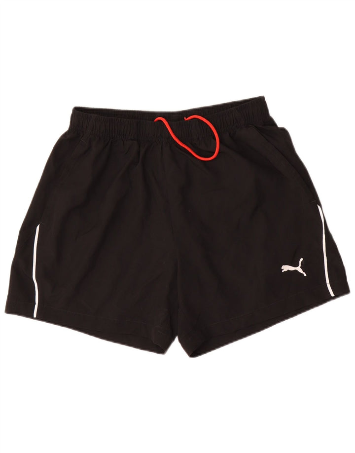 Shorts esportivos masculinos Puma médio preto poliéster