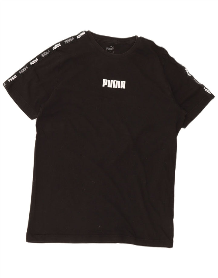 Camiseta masculina PUMA Graphic Top médio algodão preto