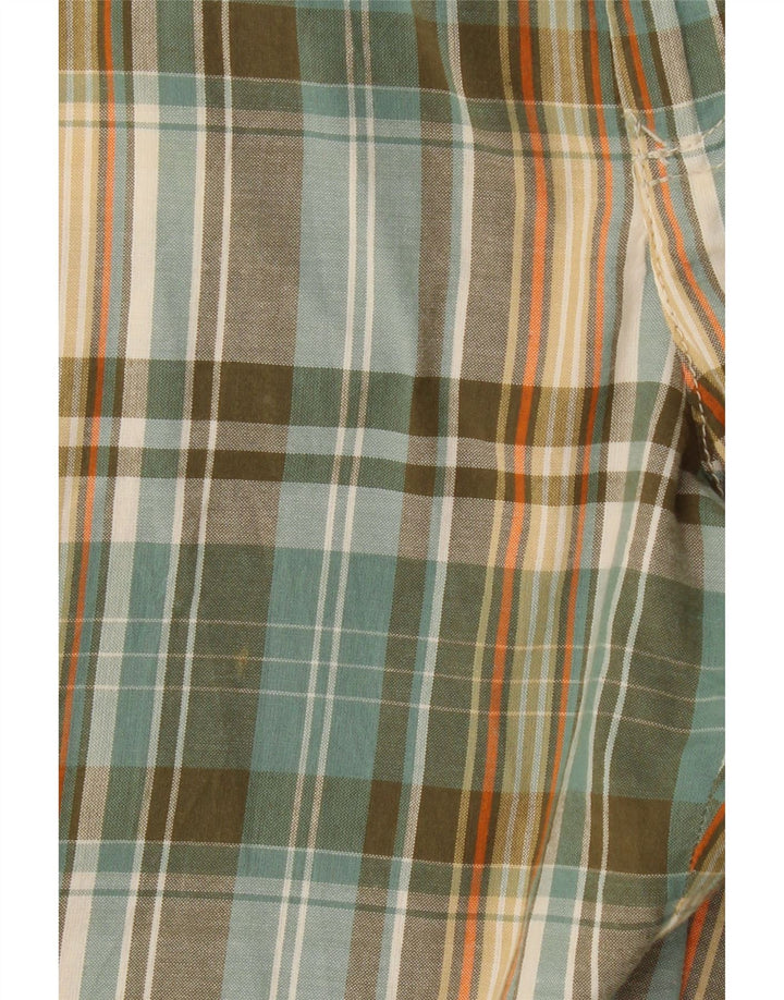IZOD Mens Chino Shorts W38 XL Green Check Cotton Vintage Izod and Second-Hand Izod from Messina Hembry 