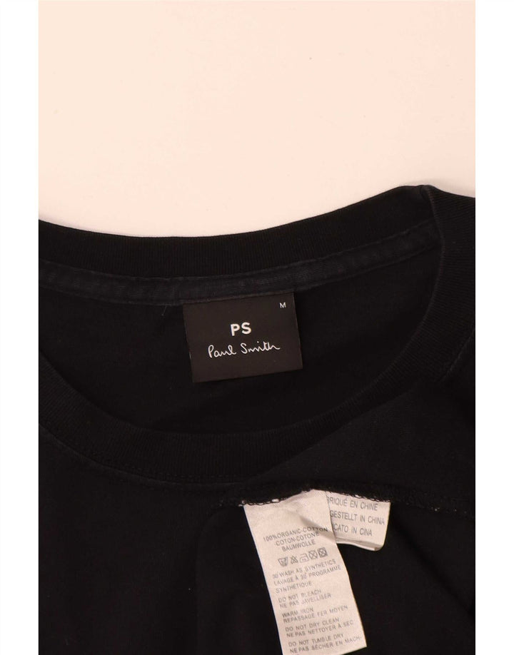 Camiseta masculina Paul Smith de algodão preto médio