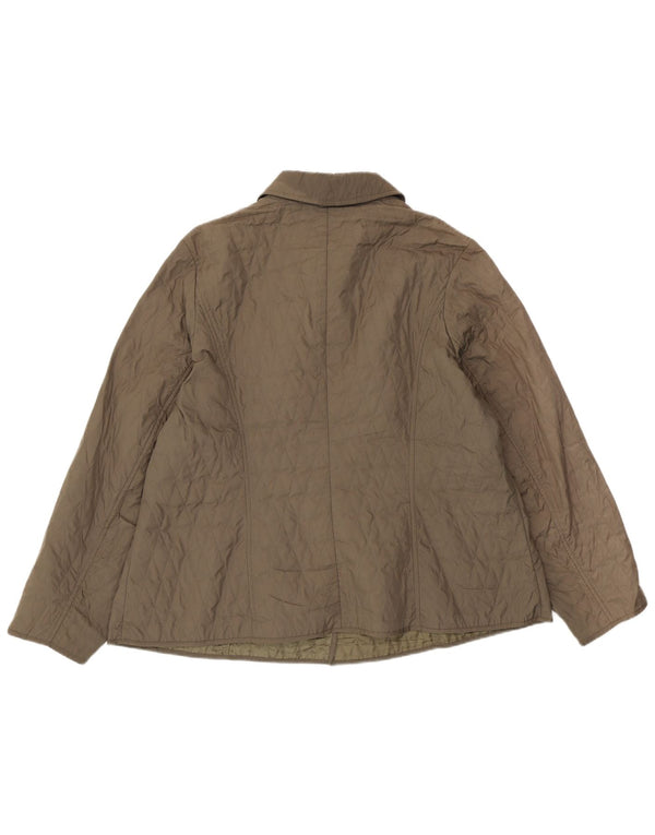 Jaqueta acolchoada feminina Marks & Spencer UK 22 3XL poliéster verde