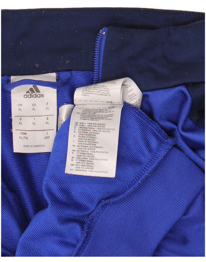 Adidas Mens Tracksuit Top Jacket XL Azul Colorblock Poliéster