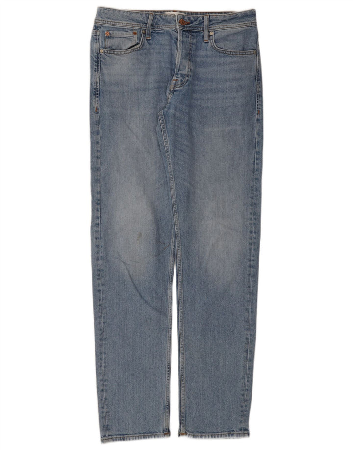 Jeans retos masculinos Jack & Jones W31 L34 algodão azul