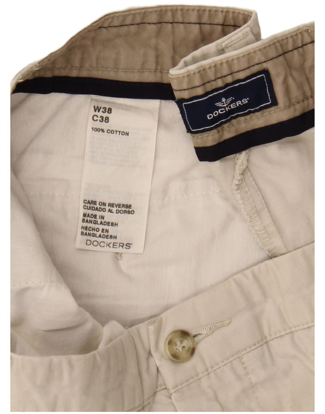 Shorts cargo masculino DOCKERS W38 XL algodão bege