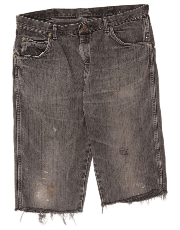 Shorts jeans masculino WRANGLER W38 XL algodão cinza