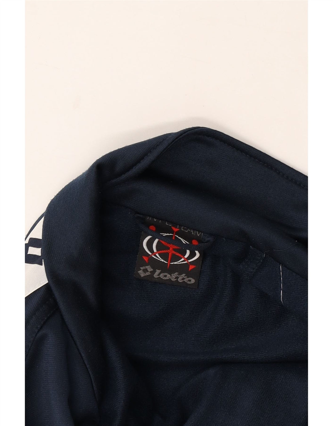 LOTTO Jaqueta masculina de agasalho gráfico XL azul marinho bloco colorido