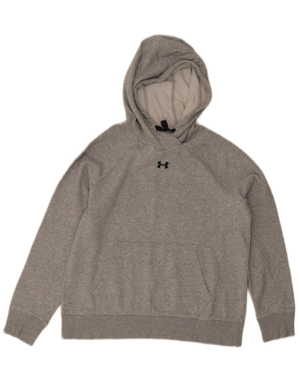 Jumper com capuz feminino Under Armour Loose Fit UK 10 pequeno cinza