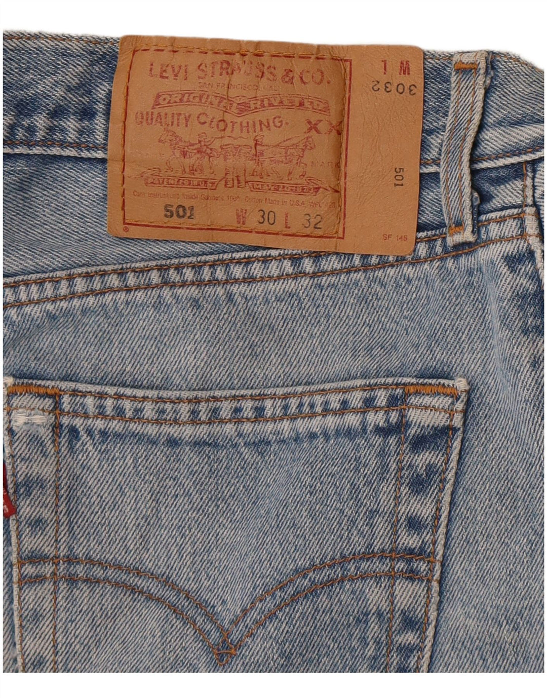 Calça jeans feminina Levi's 501 cintura alta W30 azul médio