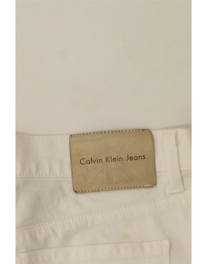 CALVIN KLEIN Womens Bootcut Jeans W27 L27 White Cotton Vintage Calvin Klein and Second-Hand Calvin Klein from Messina Hembry 