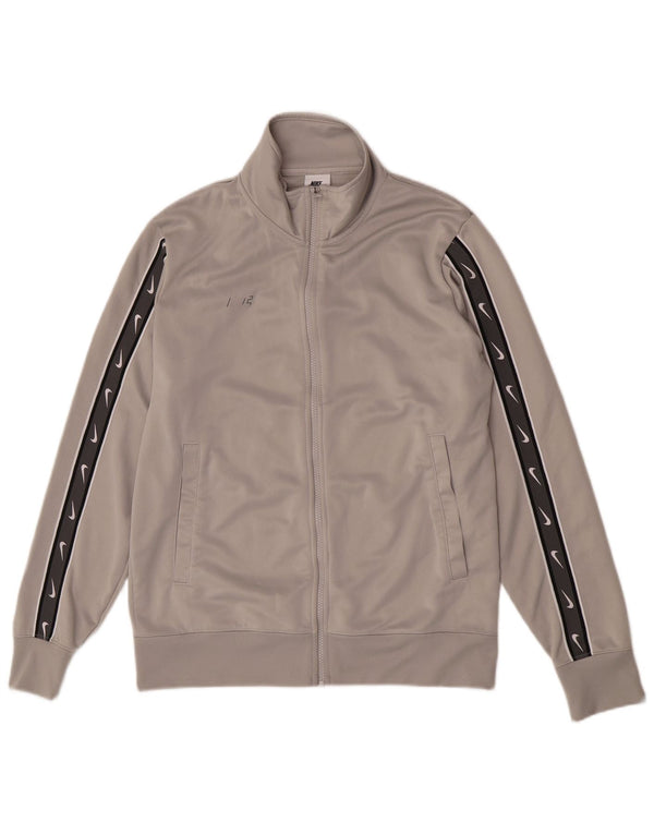 Nike Mens Tracksuit Top Jacket Médio Cinza Colourblock Poliéster