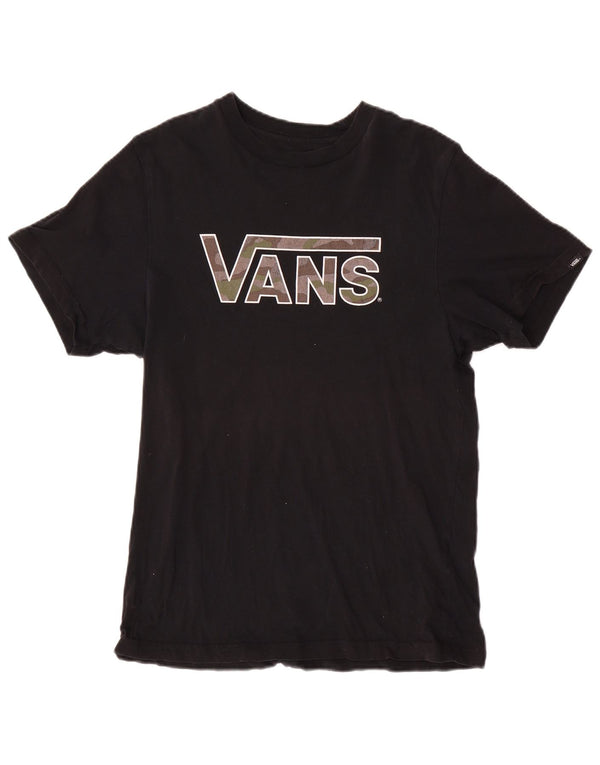 Camiseta Vans Boys Custom Fit Graphic 14-15 Anos XL Preto Algodão
