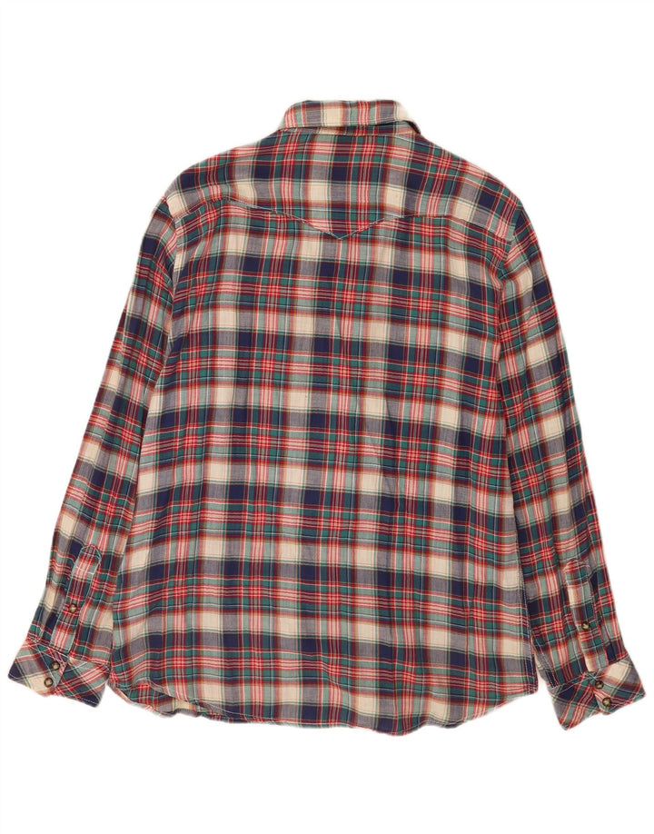 Camisa masculina de flanela Lee grande algodão xadrez multicolorido