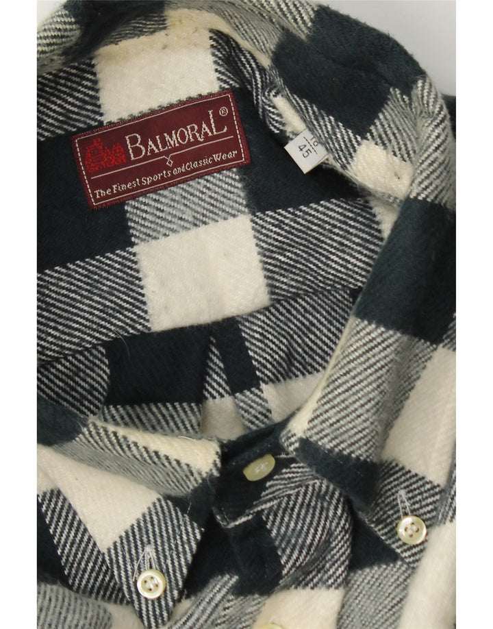 Camisa masculina de flanela Balmoral tamanho 45 18 2XL verde guingão