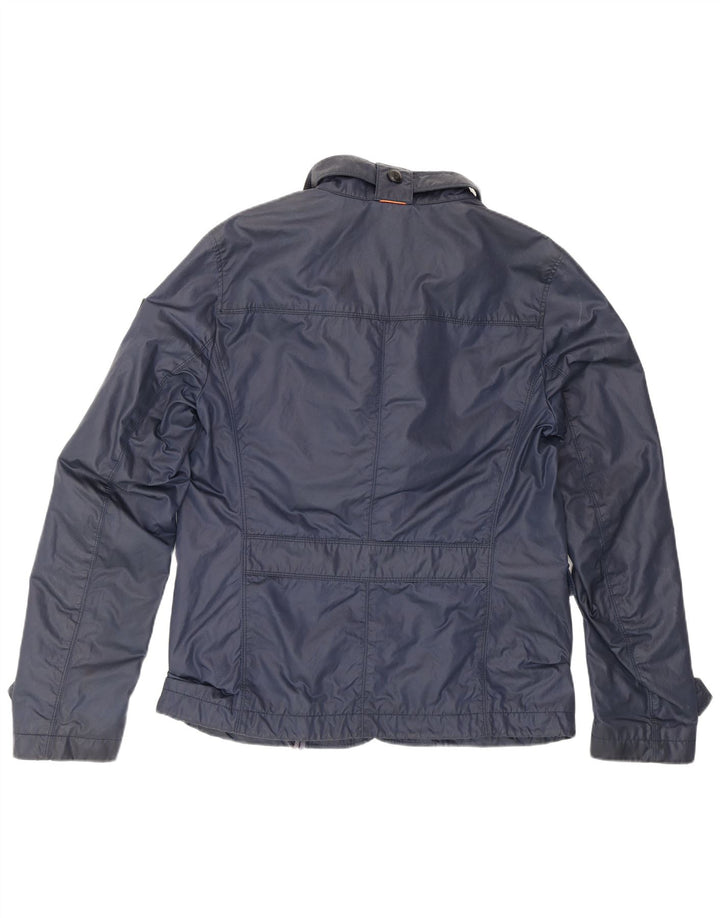 Jaqueta utilitária masculina Hugo Boss EU 50 grande algodão azul marinho