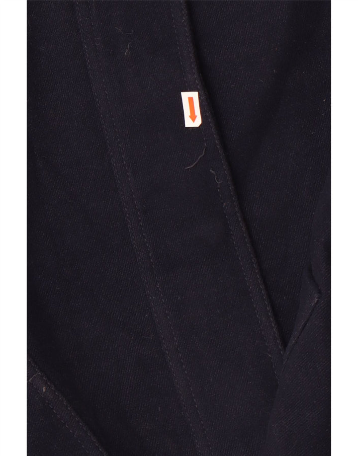 Jaqueta Parka feminina com capuz grande Topshop Reino Unido 10 pequena azul marinho