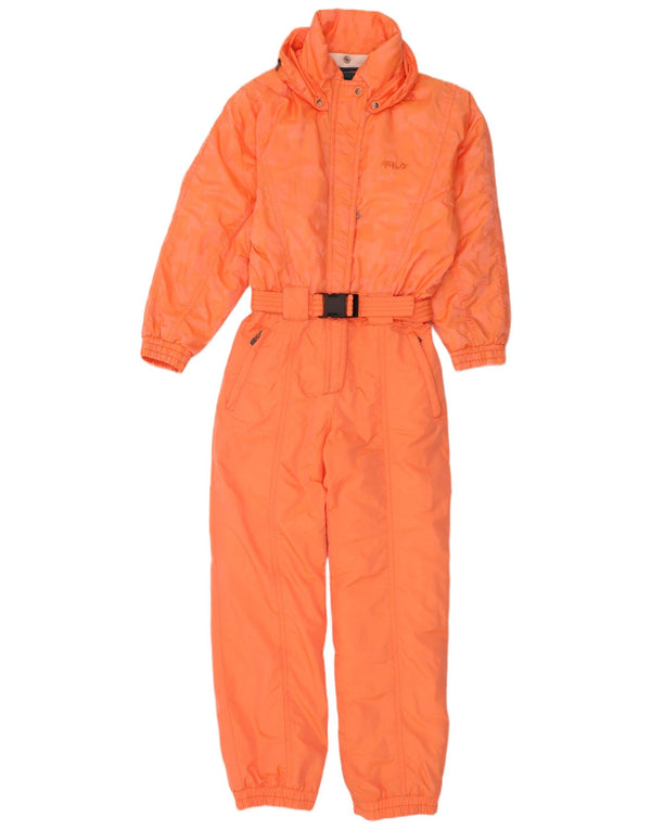 Macacão de esqui feminino Fila com capuz UK 12 médio laranja