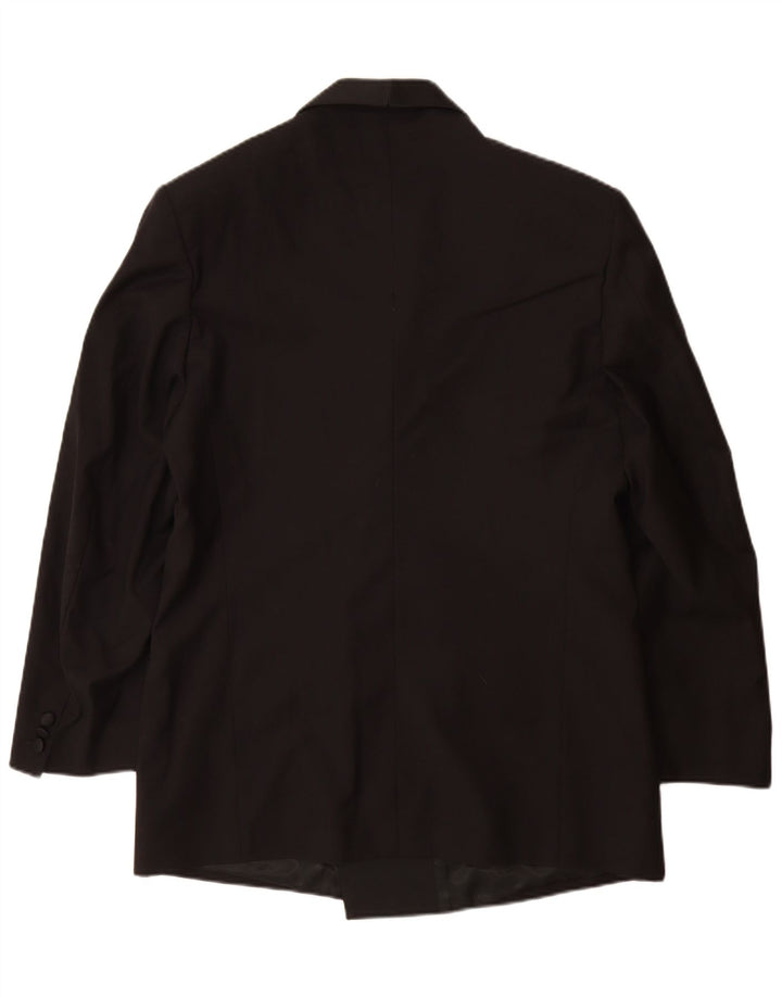 Jaqueta blazer masculina Osvaldo Testa com peito duplo UK 40 grande preta