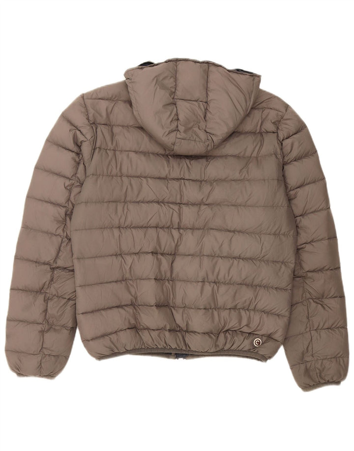 Jaqueta acolchoada com capuz feminino Colmar IT 44 poliéster cinza médio