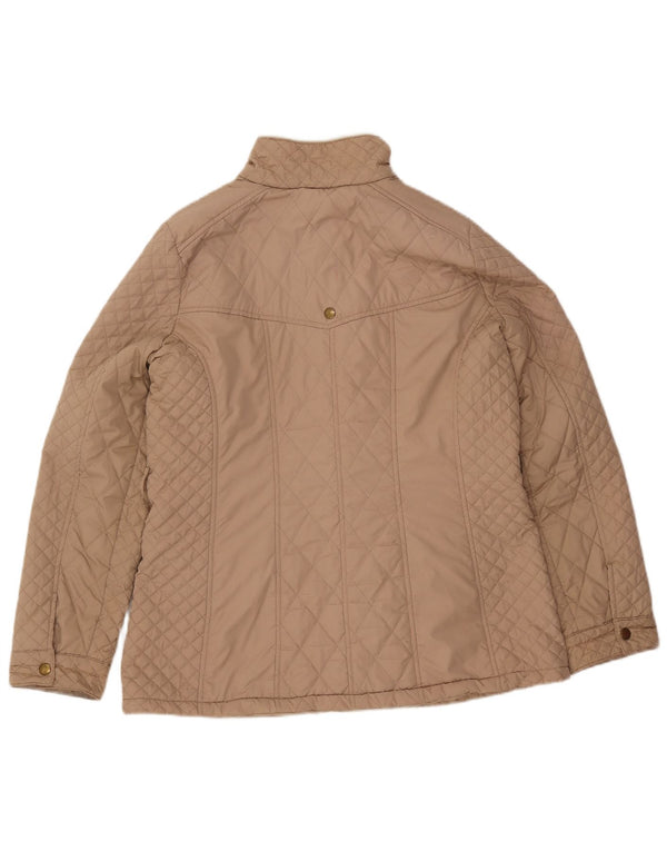 Jaqueta feminina Wallis acolchoada pequena Reino Unido 14 grande poliéster bege