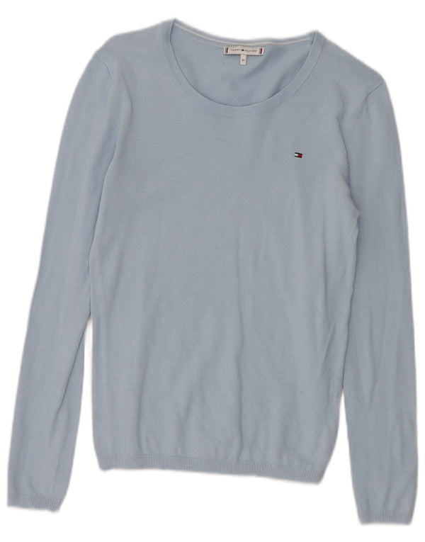 Suéter Tommy Hilfiger feminino com gola redonda, 6 XS, azul
