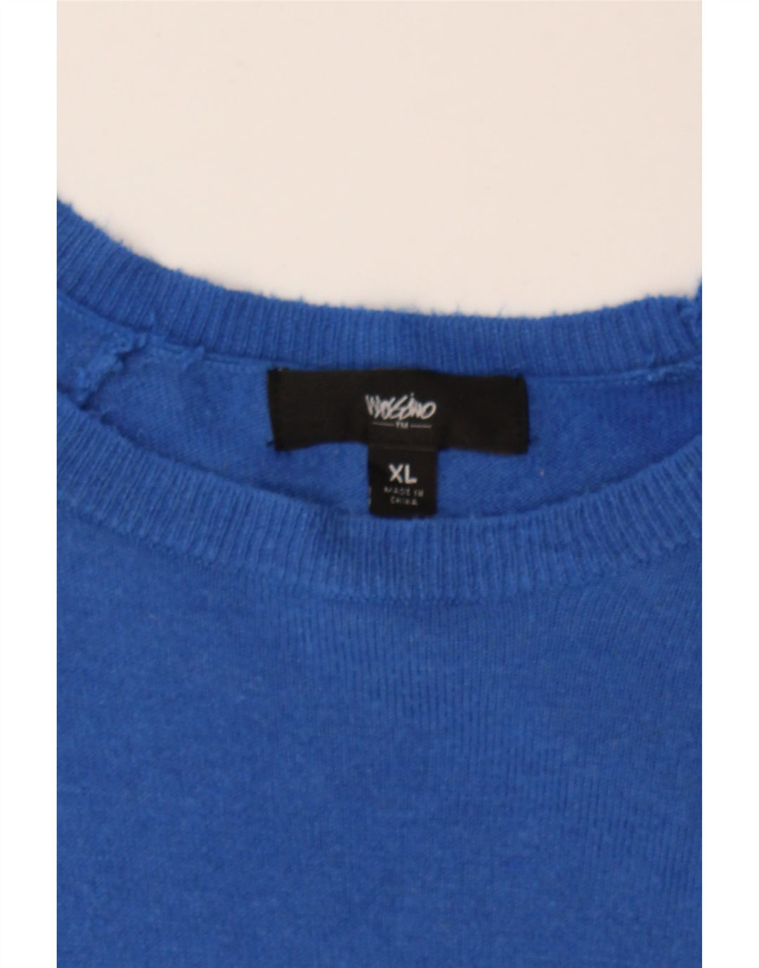MOSSIMO Womens Boat Neck Jumper Sweater UK 18 XL Blue Nylon Vintage Mossimo and Second-Hand Mossimo from Messina Hembry 