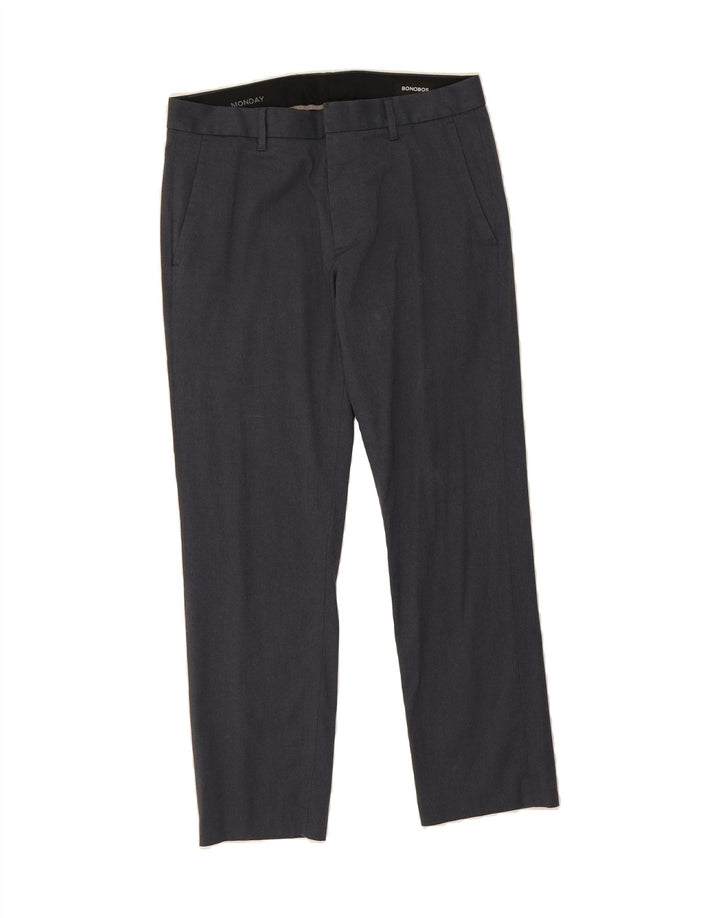 BONOBOS Mens Slim Chino Trousers W31 L28 Navy Blue Cotton Vintage BONOBOS and Second-Hand BONOBOS from Messina Hembry 