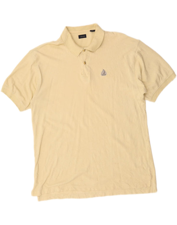 Camisa polo masculina Izod XL algodão amarelo