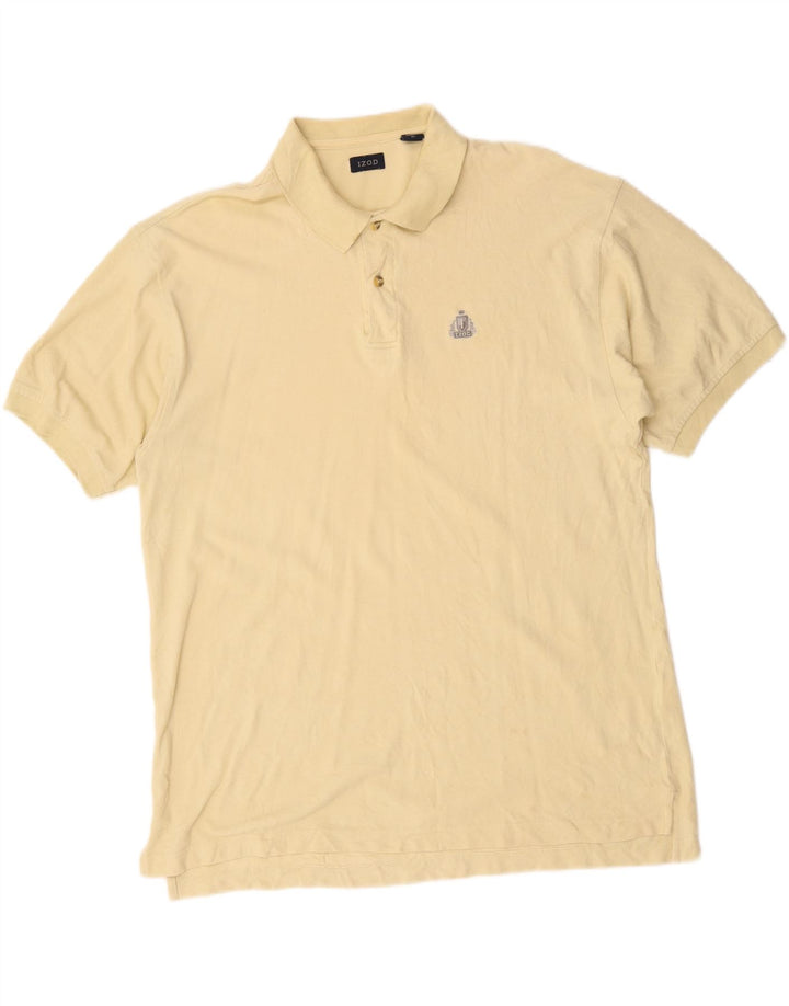 Camisa polo masculina Izod XL algodão amarelo