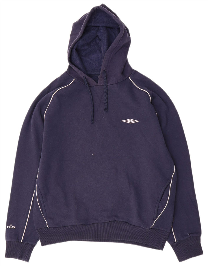 Suéter masculino Umbro com capuz pequeno azul marinho poliéster