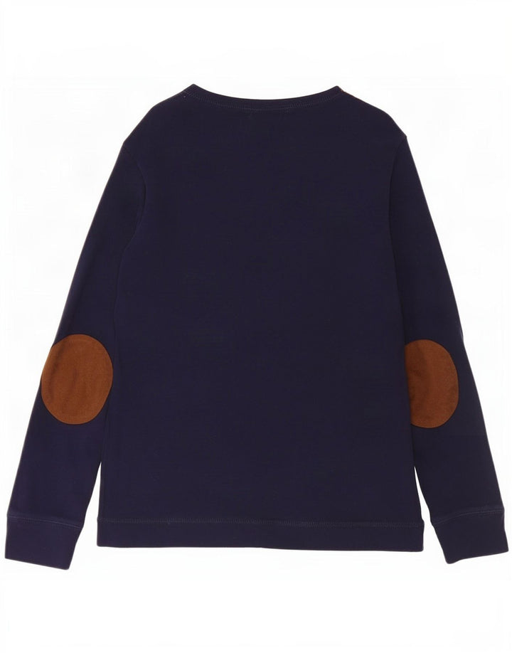 Ralph Lauren Top de equitação feminino manga comprida Reino Unido 12 médio azul marinho