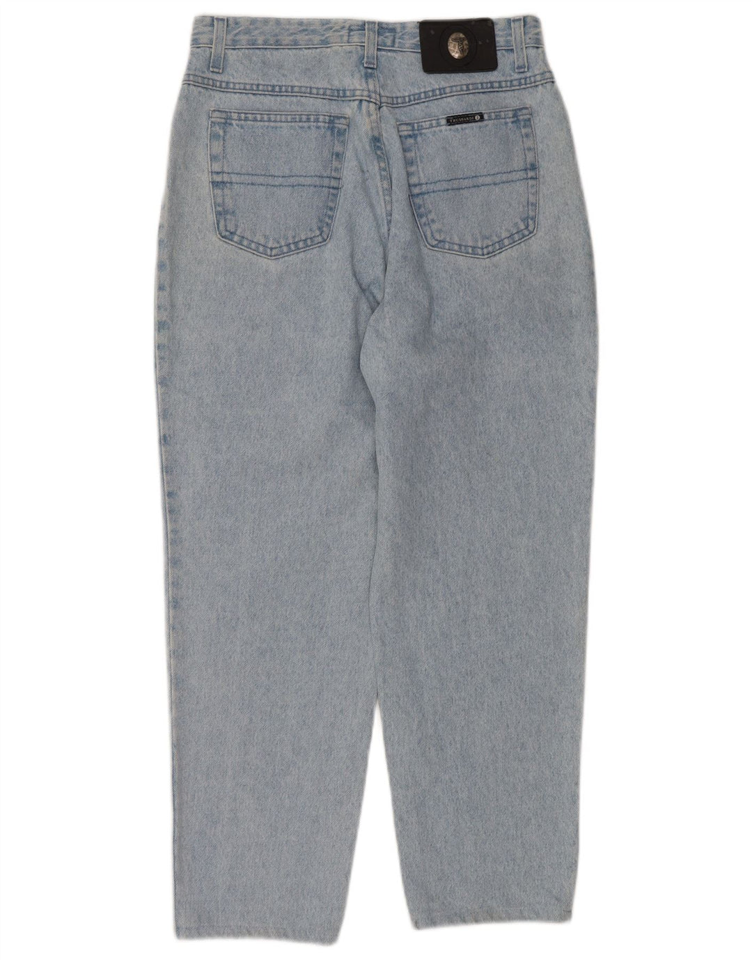 Jeans TRUSSARDI feminino 120 Tapered IT 47 grande W33 L27 algodão azul