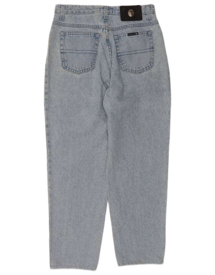 Jeans TRUSSARDI feminino 120 Tapered IT 47 grande W33 L27 algodão azul