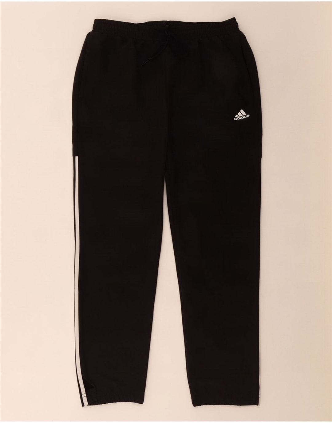Calça de treino masculina Adidas grande poliéster preto