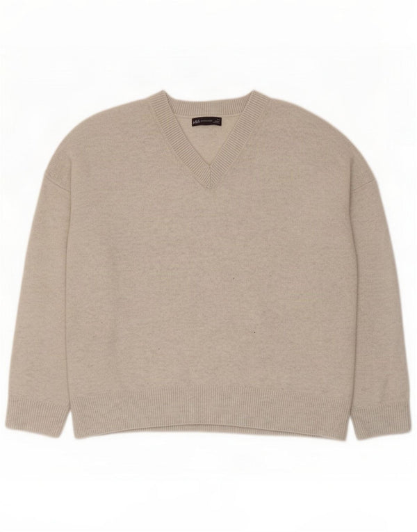 Suéter masculino com decote em V da Marks & Spencer XL poliéster cinza
