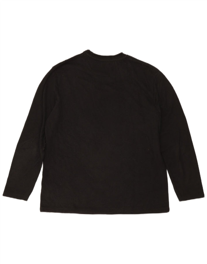 Zara Top masculino manga comprida grande algodão preto